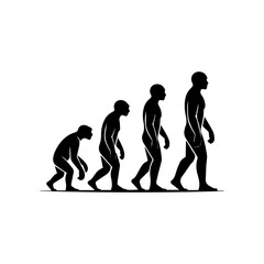 Evolution of human silhouette vector
