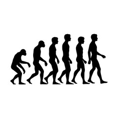 Evolution of human silhouette vector