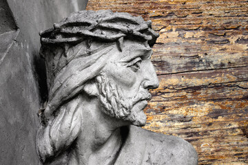 Jesus Christ under the weight of the cross. The suffering and death of God	
