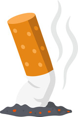 Cigarette Butt Stub with Smoke stop