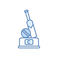 Cricket Trophy Vector icon
