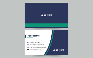 Double-sided creative business card design template.White Minimal Business Card Mockup.
Clean professional business card template. Simple business card layout horizontal and vertical . Vector file