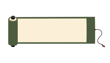 シンプルで可愛い手描きの巻物のイラスト