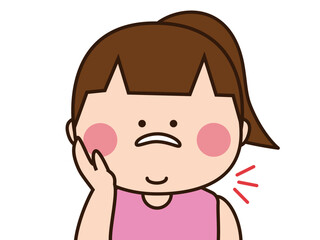 二重顎に悩んでいる女