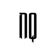 NQ monogram logo design letter text name symbol monochrome logotype alphabet character simple logo