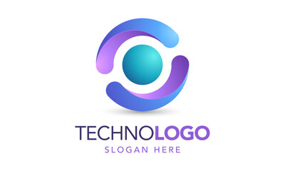 Obraz premium EyeTech Logo – Smart Vision Technology Symbol