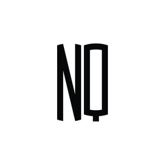 NQ monogram logo design letter text name symbol monochrome logotype alphabet character simple logo