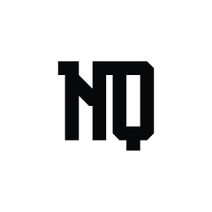 NQ monogram logo design letter text name symbol monochrome logotype alphabet character simple logo