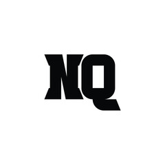 NQ monogram logo design letter text name symbol monochrome logotype alphabet character simple logo