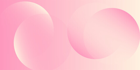 Minimalist banner background, pastel colorful, pink and yellow gradations. Circle effect style geometric, abstract background.