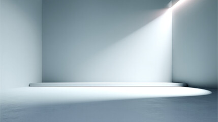 Obraz premium empty white room with white wall