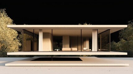 Seamless Glassy Upper Floor Over Concrete Base