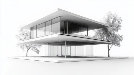 Seamless Glassy Upper Floor Over Concrete Base