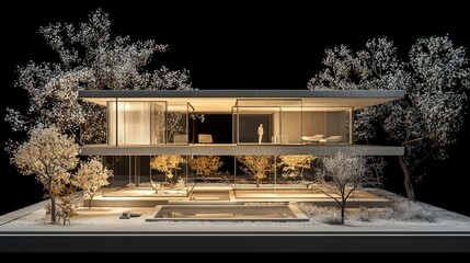 Seamless Glassy Upper Floor Over Concrete Base