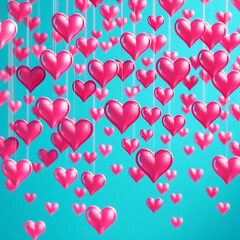 red hearts background