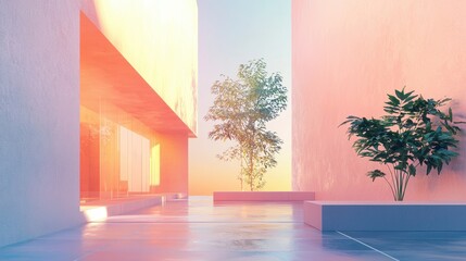Two Blocks Linked by Central Atrium