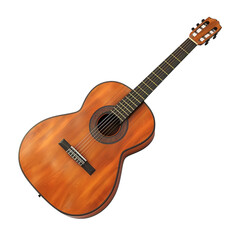 Obraz premium Classical acoustic guitar in natural wood finish