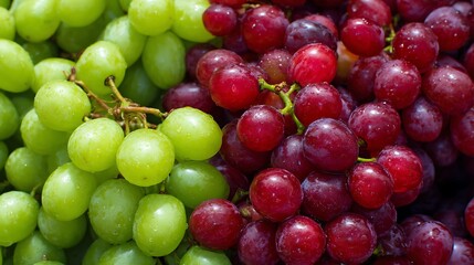 Red and green grapes