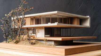 Concrete Slab House Over Wooden Deck