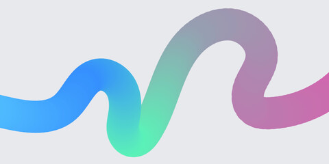 Wavy shape with Colorful gradient. Vector illustration.