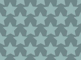 Green minty stars. Seamless vector pattern for design and decoration. 