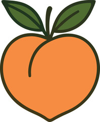 Peach Fruit Food Icon