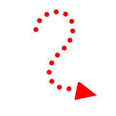 Abstract representation of numeral two using red circles against black backdrop