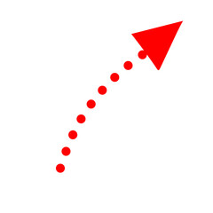 Ascending path depicted by vibrant arrow and dotted line against dark backdrop