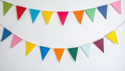 4th july celebration buntings mockup on plain white plain background 