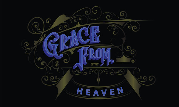 GRACE FROM HEAVEN lettering custom style design