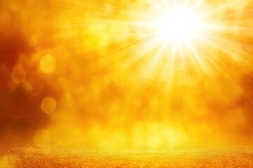 Obraz premium Golden sunbeams burst through a hazy, warm atmosphere