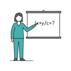 穏やかな光の中で、先生優しく数学を解説