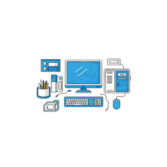 set of computer icons