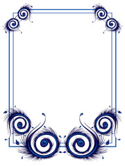 Decorative  peakock frame for design with floral ornaments. Templates for printing postcards, invitations, books, textiles, yoga, invitation, graphic design