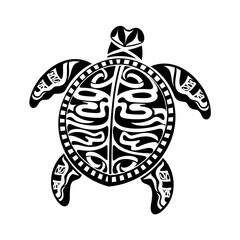 Fototapeta premium Graphic sea turtle. Tattoo design
