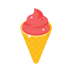 A captivating isometric icon of ice cone dessert