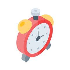 A isometric style icon representing alarm clock