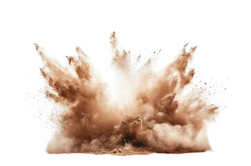 Powerful explosion of brown dust