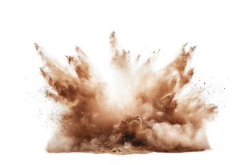 Powerful explosion of brown dust