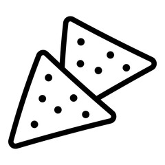 Nachos icon. Vector line icon