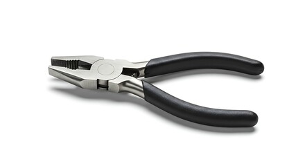 Obraz premium Pliers Isolated on White Background Industrial Hand Tool for Gripping Cutting and Twisting Wires or Cables in Construction Electrical and Carpentry Trades