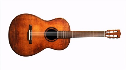 acoustic guitar isolated on white