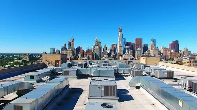 Rooftop HVAC Unit on a Clear Day