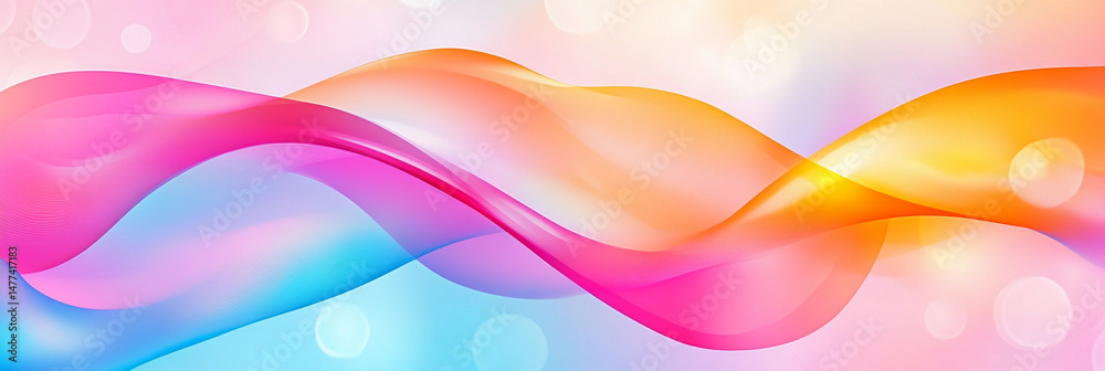 Leinwandbilder colorful abstract waves create a vibrant background design generative ai