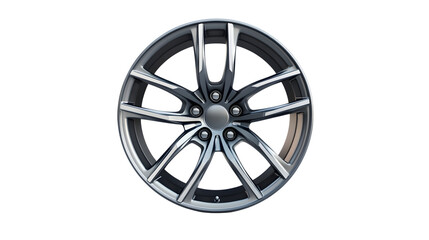 Obraz premium Professional Alloy Car Rim on White Background for Wheel Isolation
