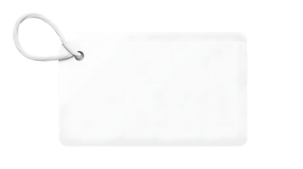 Blank White Tag Isolated on Transparent Background for Creative Projects