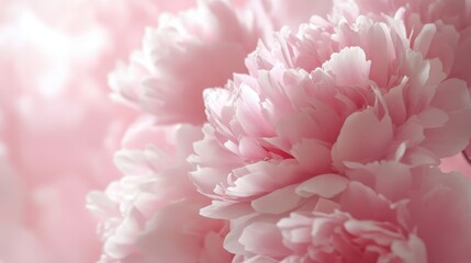 A close-up of soft pink peonies with a dreamy, blurred background.