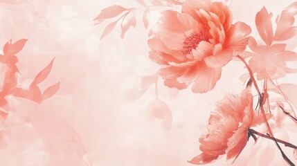 A close-up of soft pink peonies with a dreamy, blurred background.