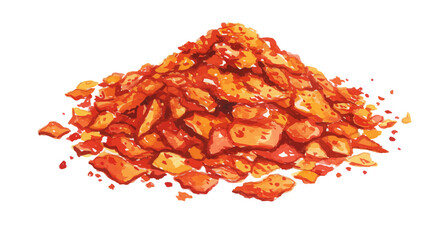 Vibrant Illustration Of Harissa Paste Showcasing Its Rich Textured Surface With Bright Orange And Red Tones On A Clean White Background Evoking Warmth And Culinary Anticipation