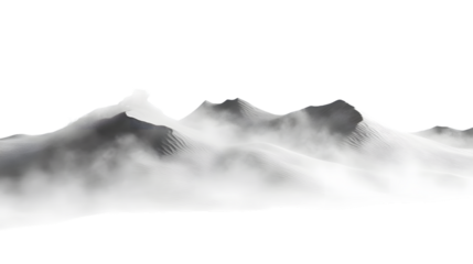 Mesmerizing Sandstorm with Flying Small Particles Isolated